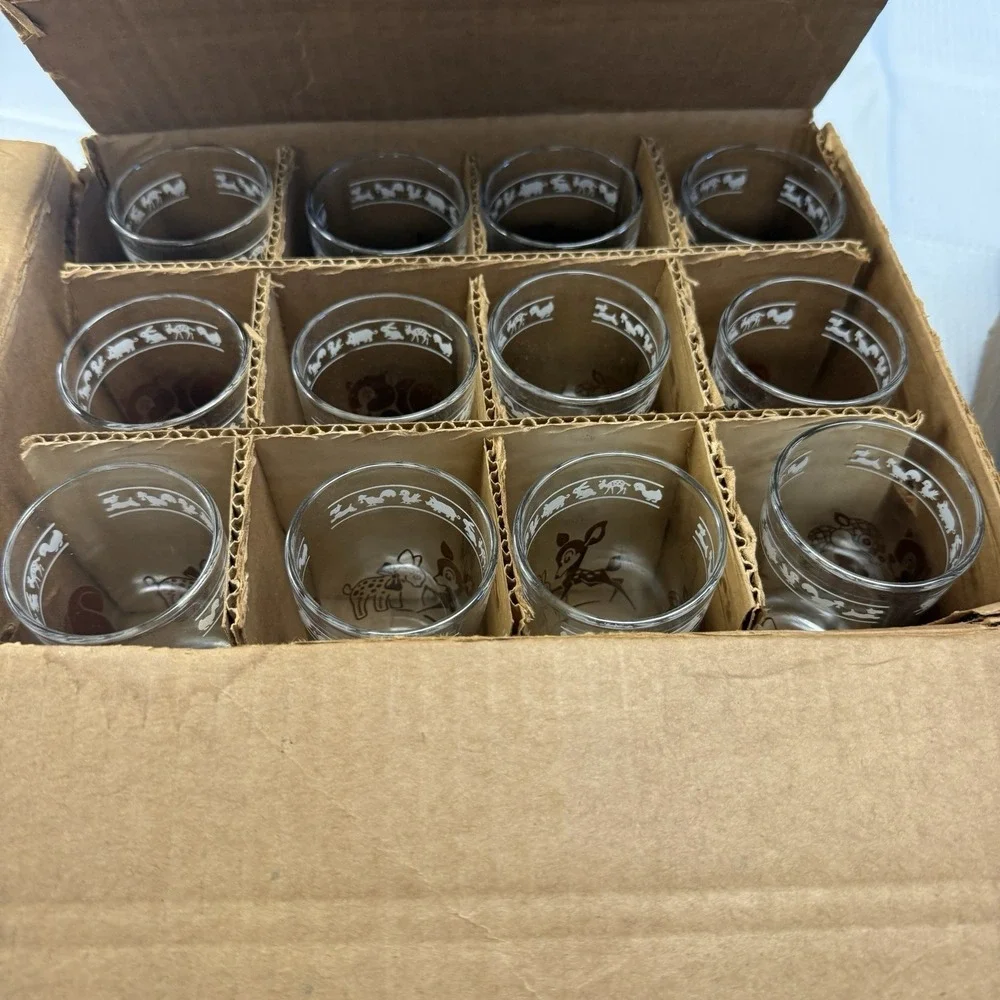 Lot 20 Vintage Kraft Cheese Swanky Swigs Glasses Owens Original Box (2) Juice Sm